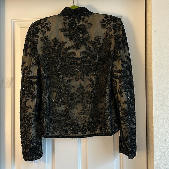 Vintage Adrianna Papell Beeaded Blazer S - Picture 5 of 10